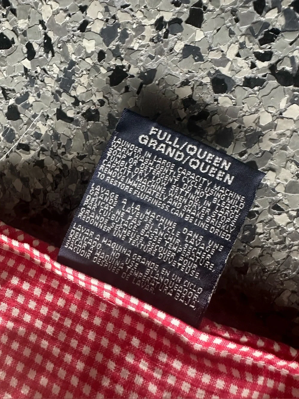 Vintage Ralph Lauren Full/Queen Red Gingham Check Cotton Comforter Country READ